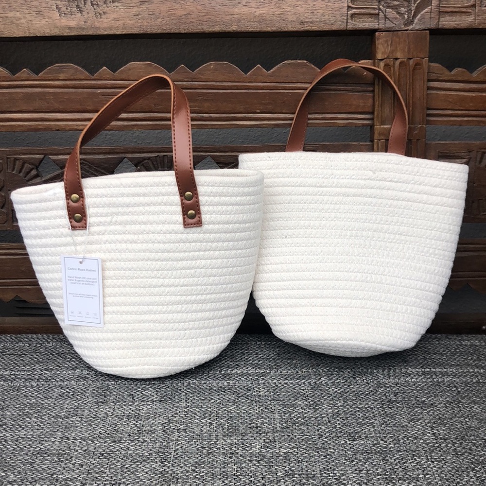 NWT Feng@ye cotton rope baskets, set of 2